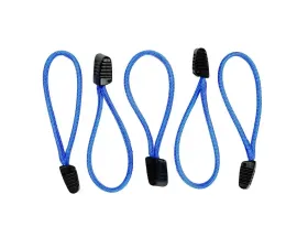 HSP Seats Paracord Zipper Pulls w/ Plastic Grip Pack of 5 Blue